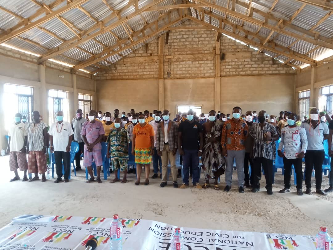 Ningo-Prampram NCCE Educate Residents On Violence Extremism At A Town Hall Meeting