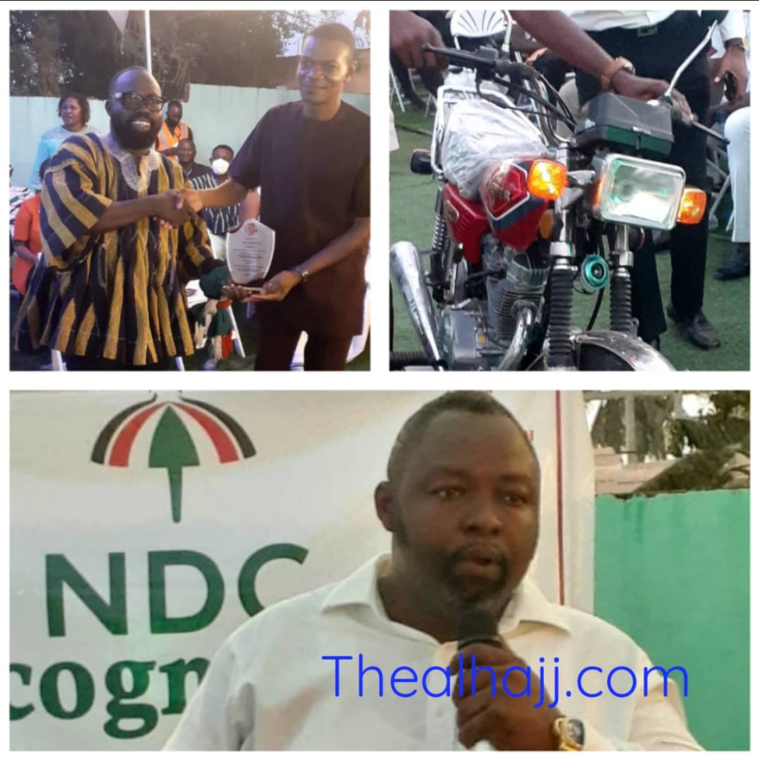 NDC Youth Organizer Donates 20 Motorbikes, 16 Seater Bus To Constituency