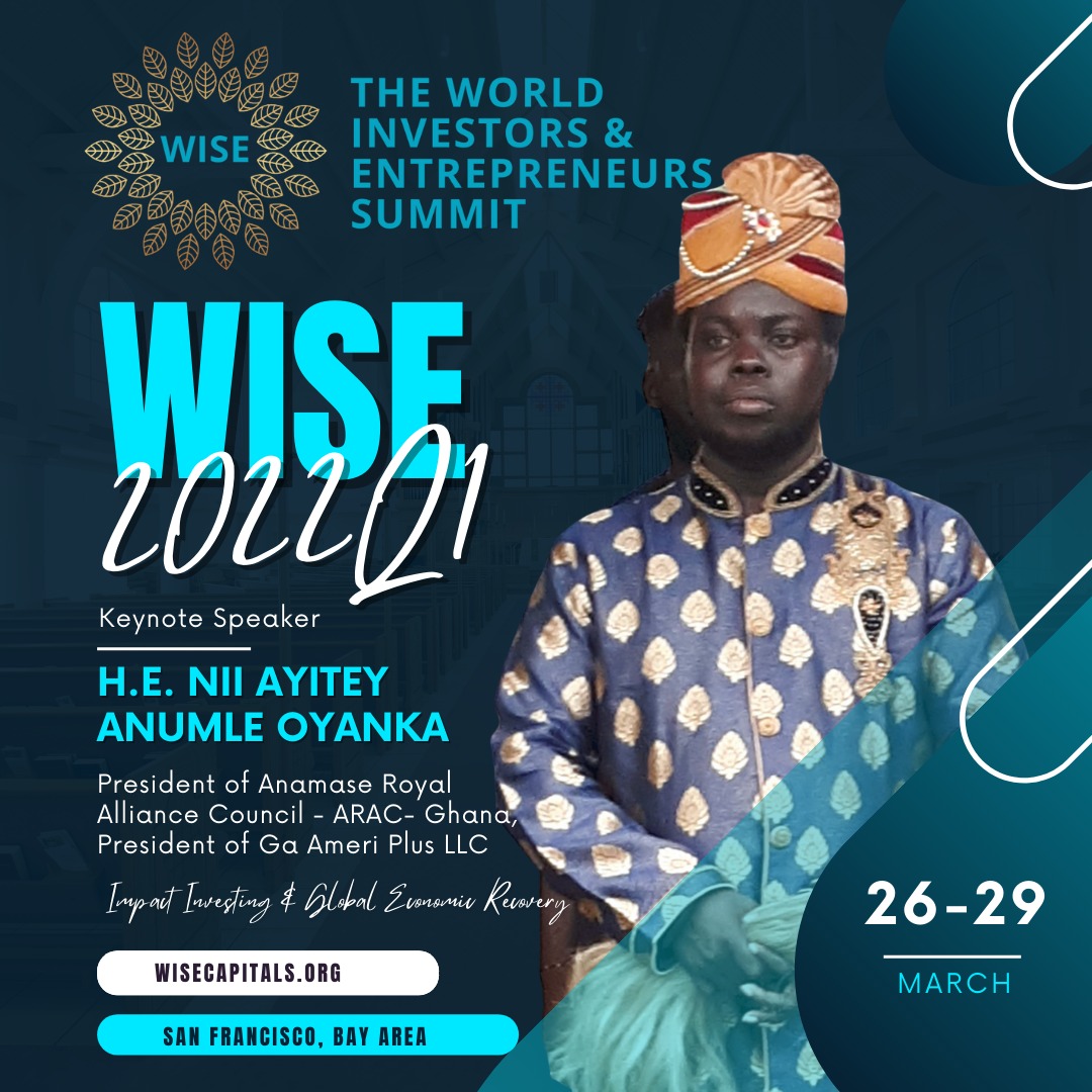 King Oyanka To Give Keynote Address At WISE 2022 Summit In USA