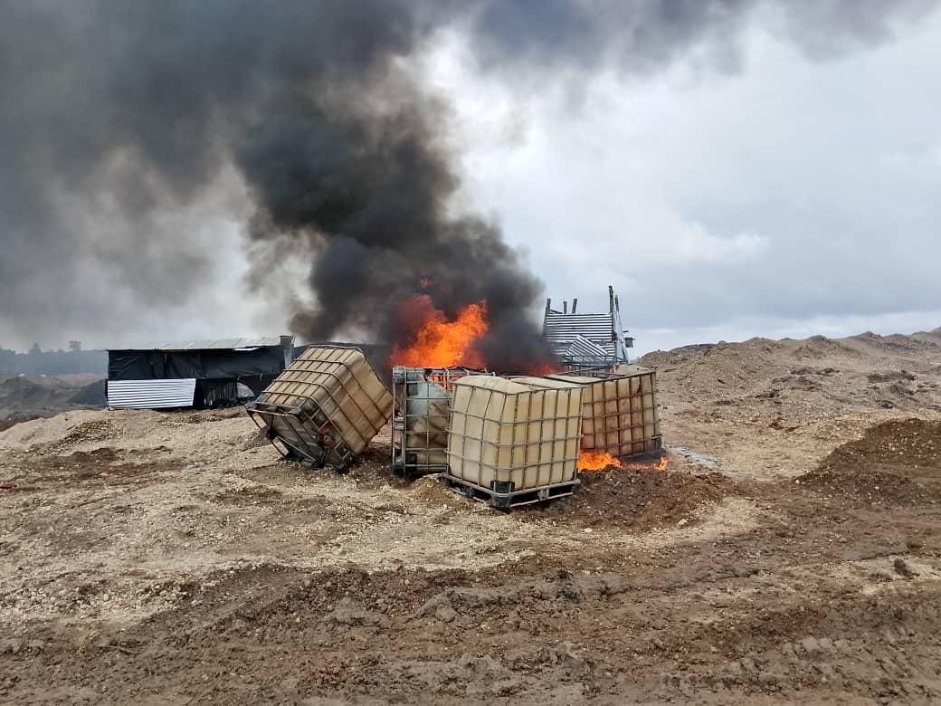 NAIMOS Conducts Swoops on Atwima Mponua Forest Reserves From Galamseyers and Armed Thugs