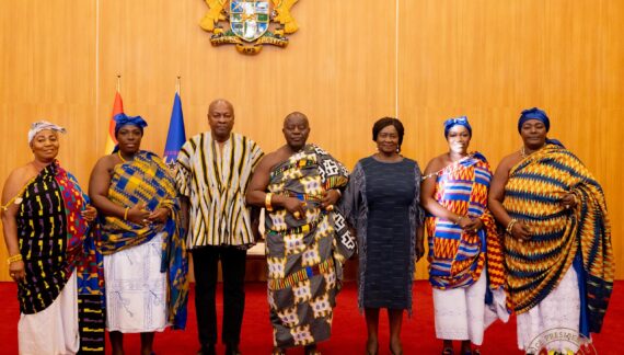 VP Opoku-Agyemang Joins President Mahama to Host Ahafo Regional House of Chiefs at the Presidency